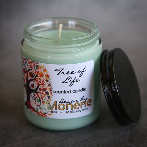 Tree of Life Scented 8oz Soy Wax Jar Candle - Picture 3 of 4
